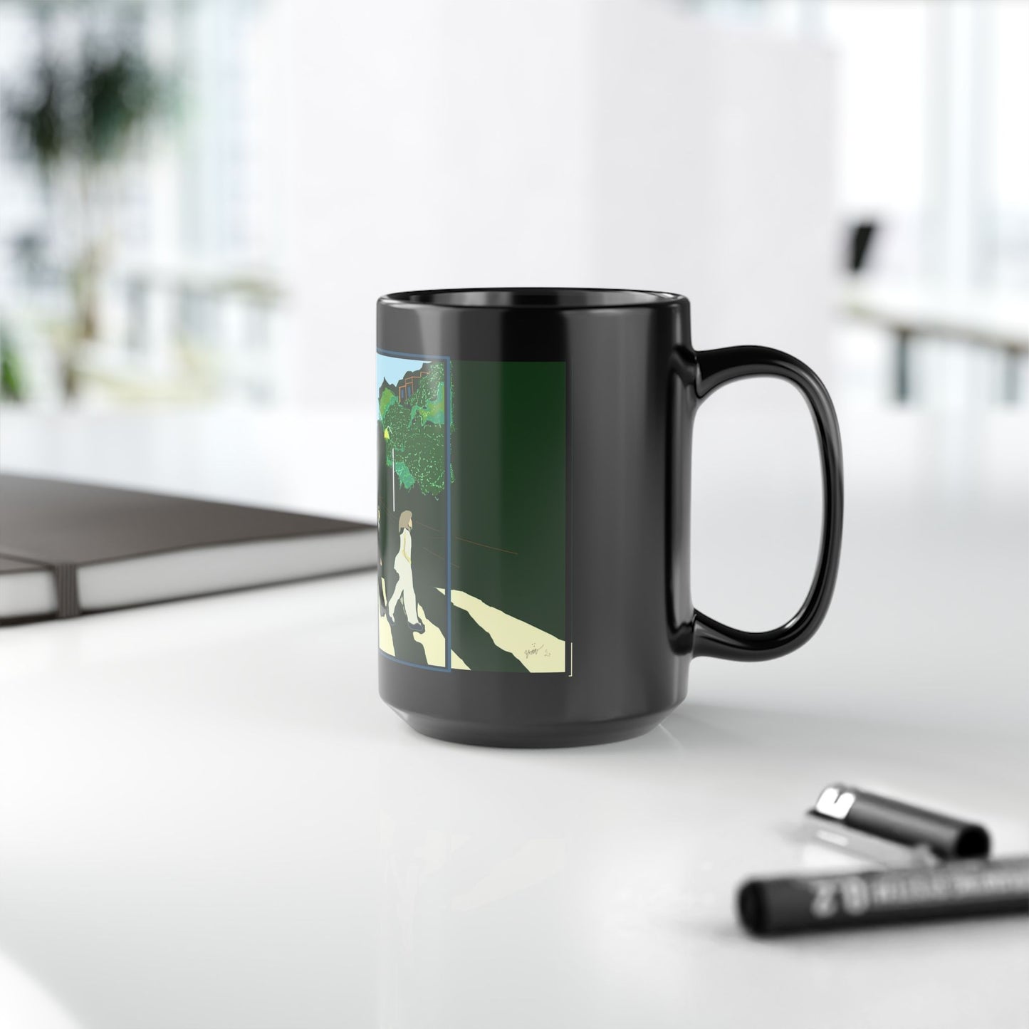Musician Abbey Road Black Mug (11oz, 15oz)