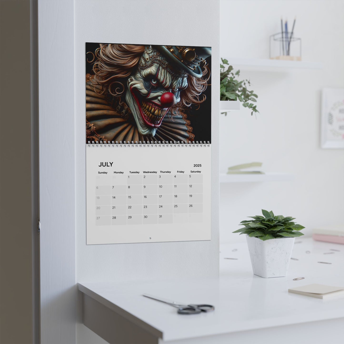 Calendars: 2025 Scary Clowns
