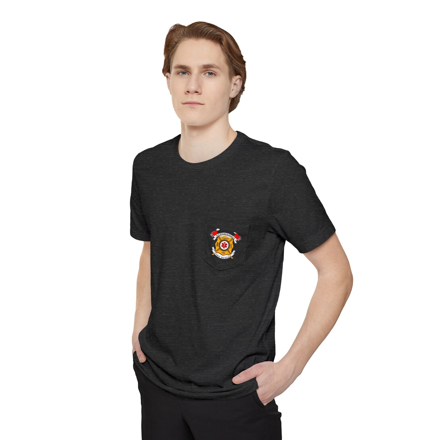 Albuquerque Fire Rescue [image on pocket only] Pocket T-shirt