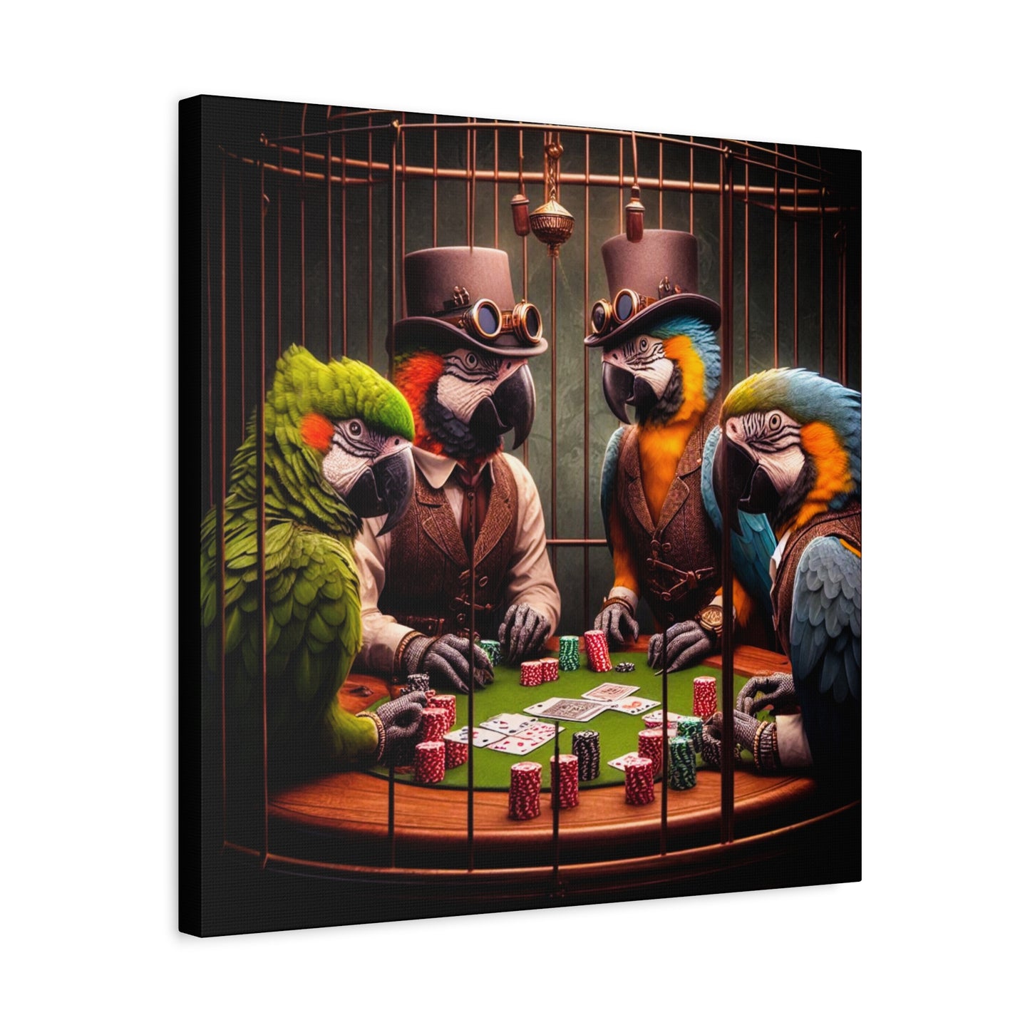 Parrots Playing Poker