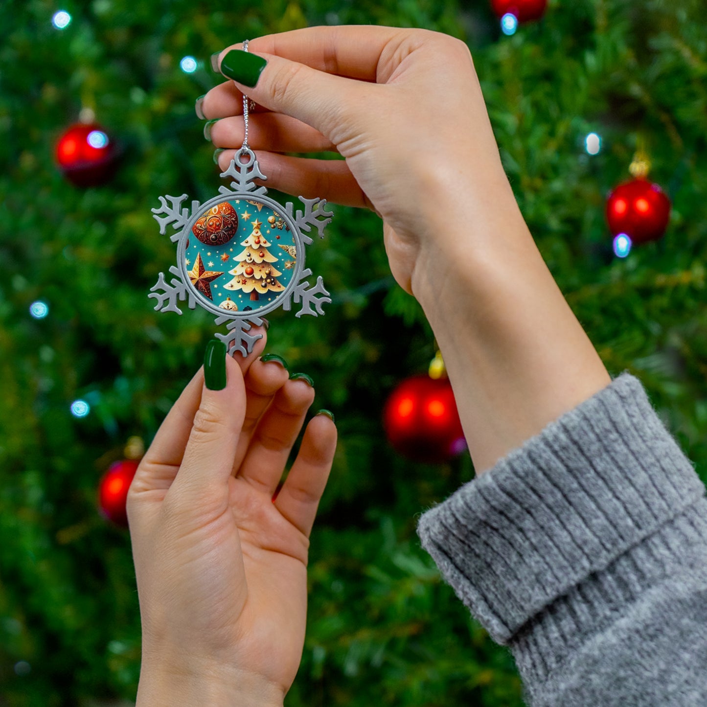 Christmas Pewter Snowflake Ornament
