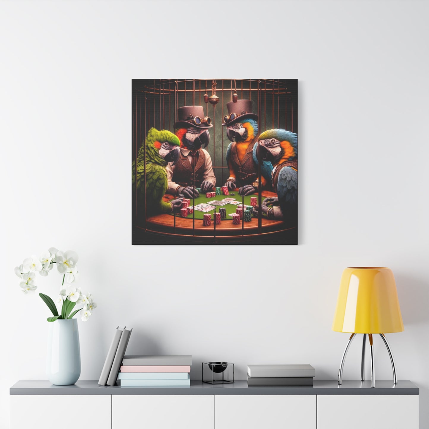 Parrots Playing Poker