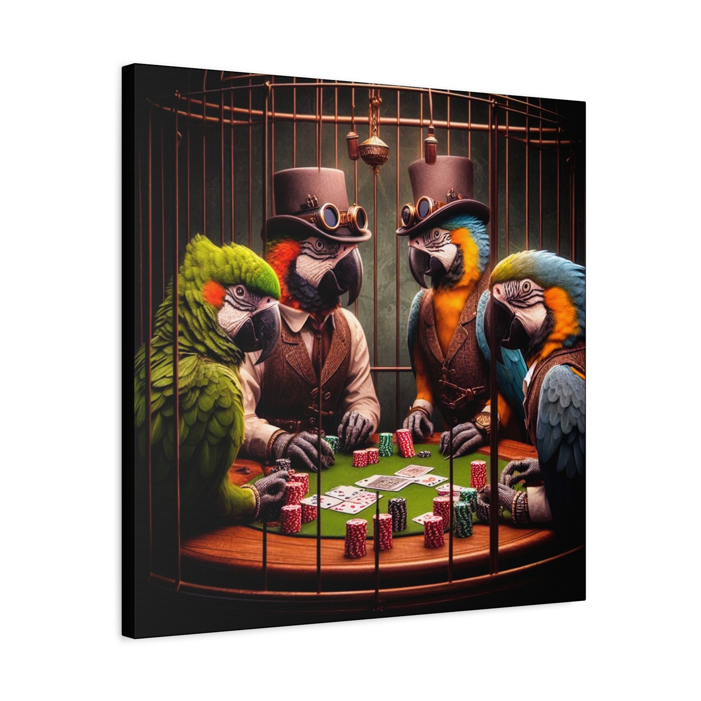 Parrots Playing Poker