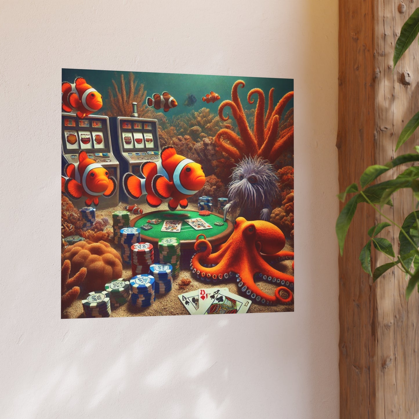 Clown Fish Underwater Casino Matte Posters