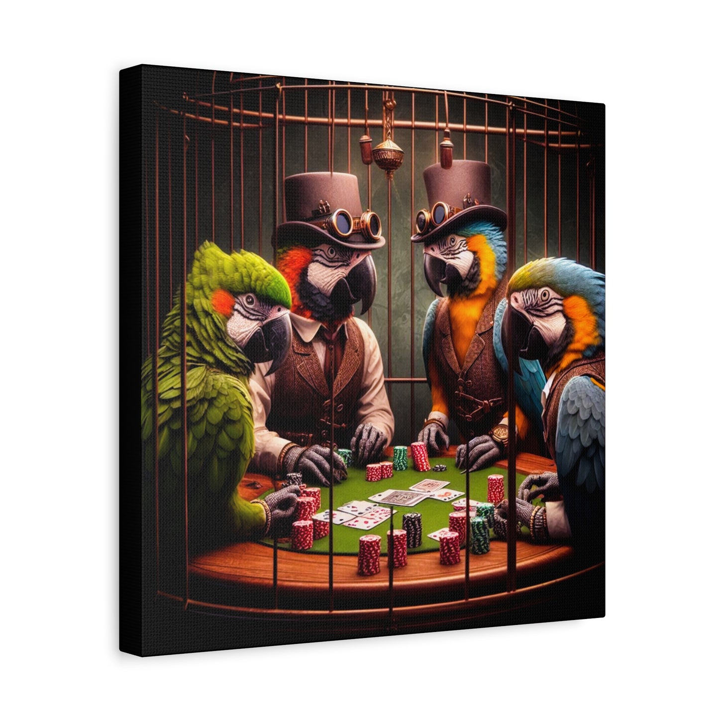 Parrots Playing Poker