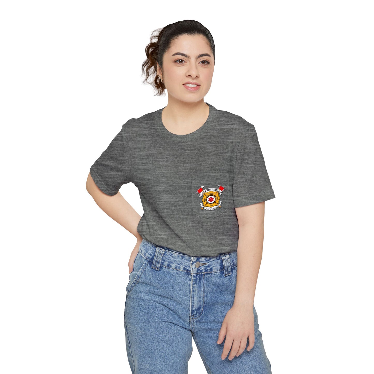 Albuquerque Fire Rescue [image on pocket only] Pocket T-shirt