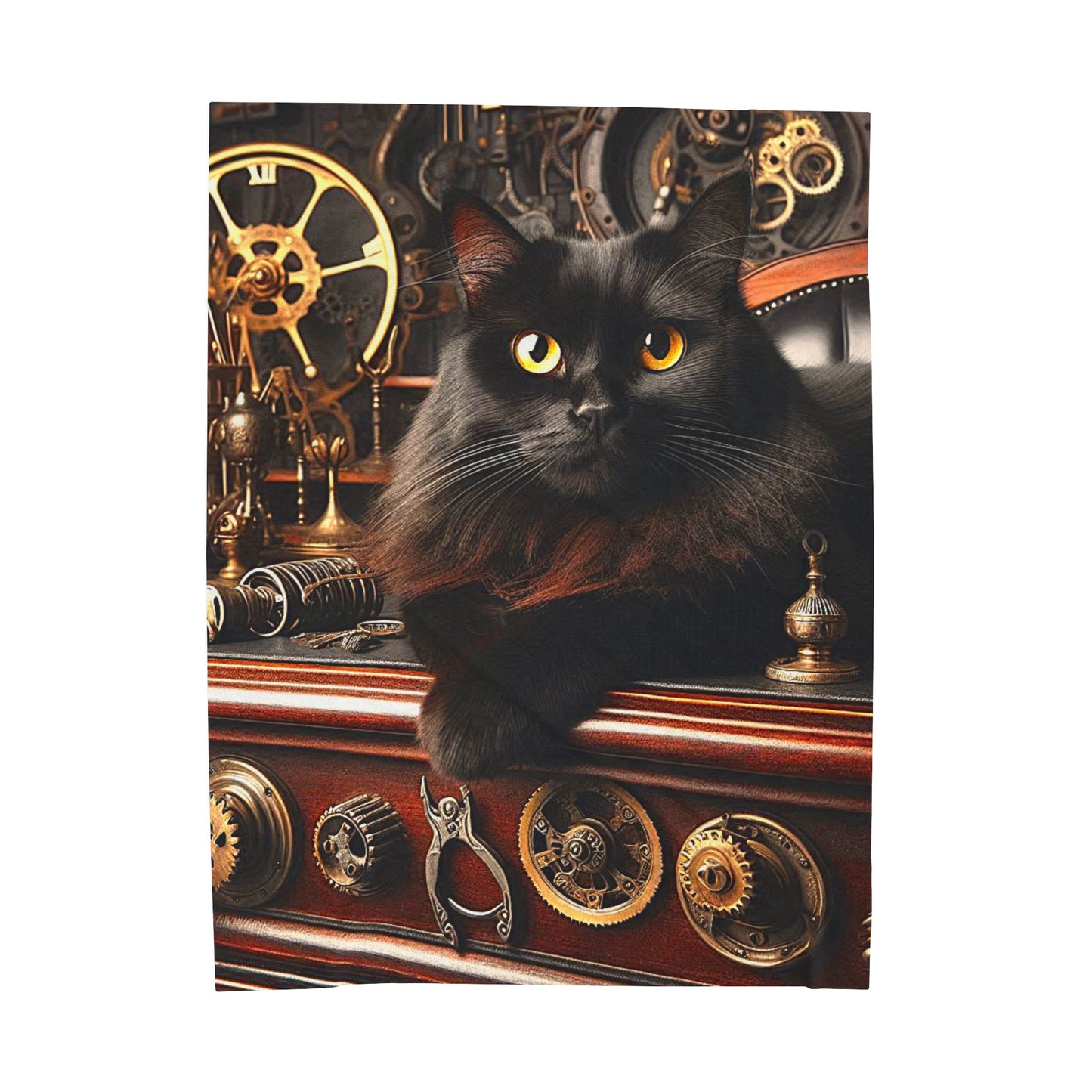 Black Cat Plush Blanket