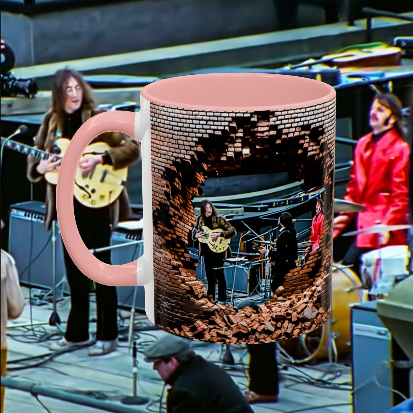 Musician Coffee Mug Beatles Rooftop