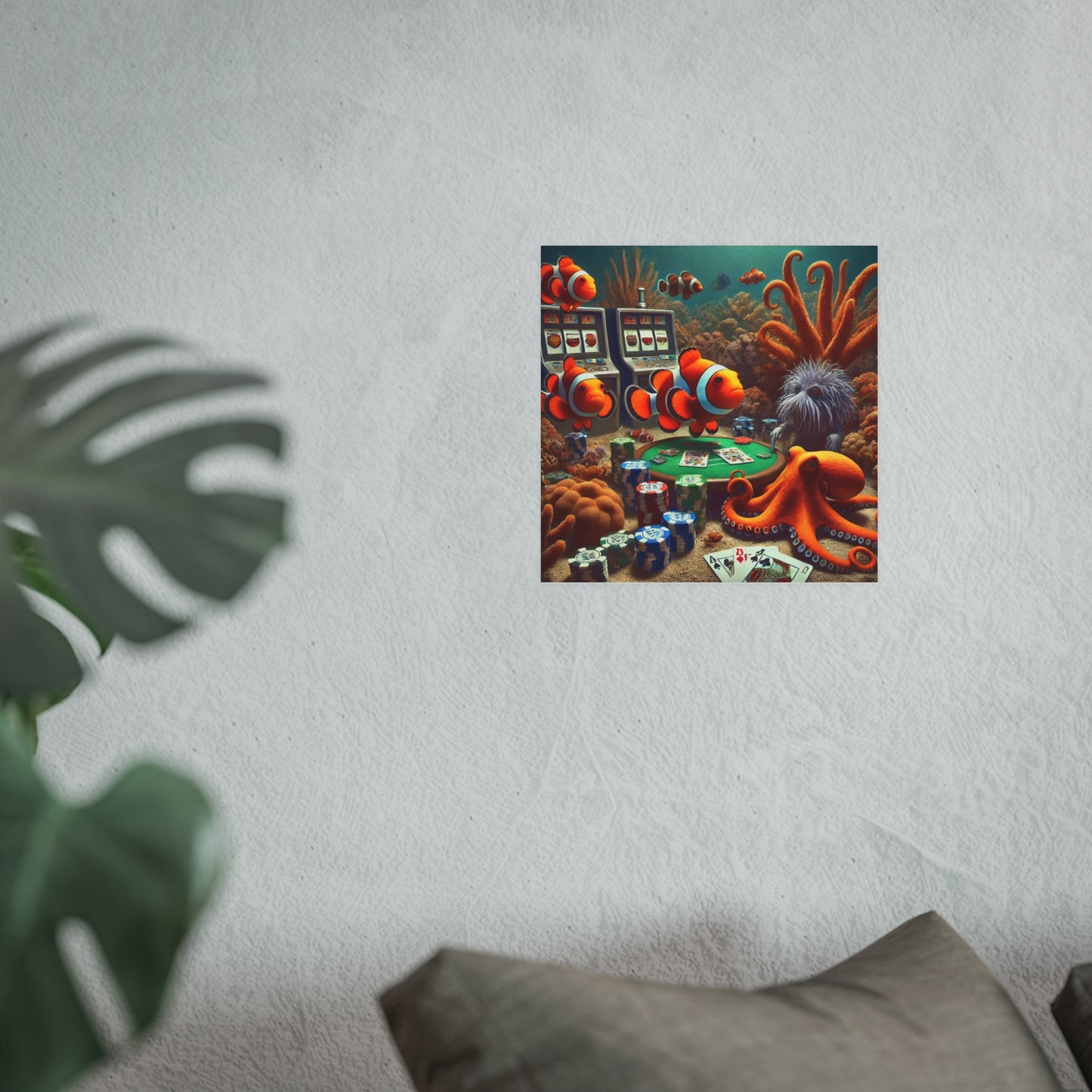 Clown Fish Underwater Casino Matte Posters