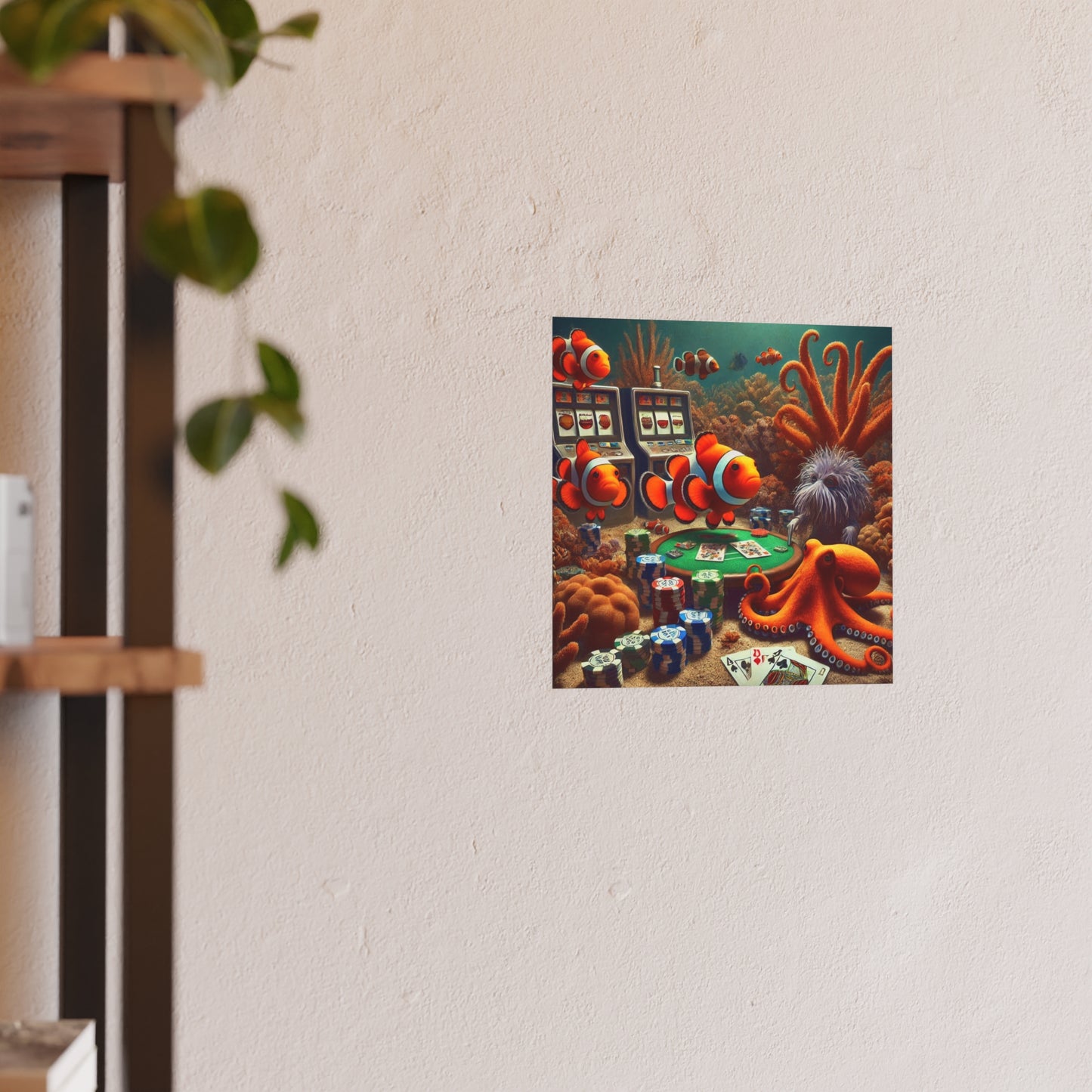 Clown Fish Underwater Casino Matte Posters
