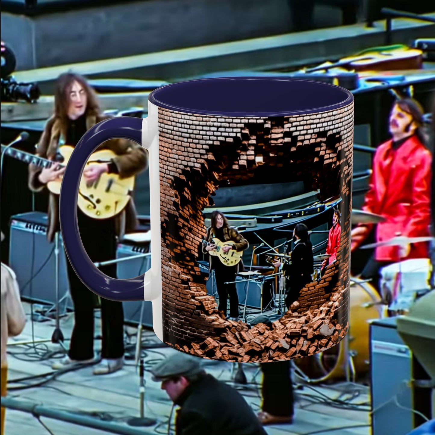 Musician Coffee Mug Beatles Rooftop
