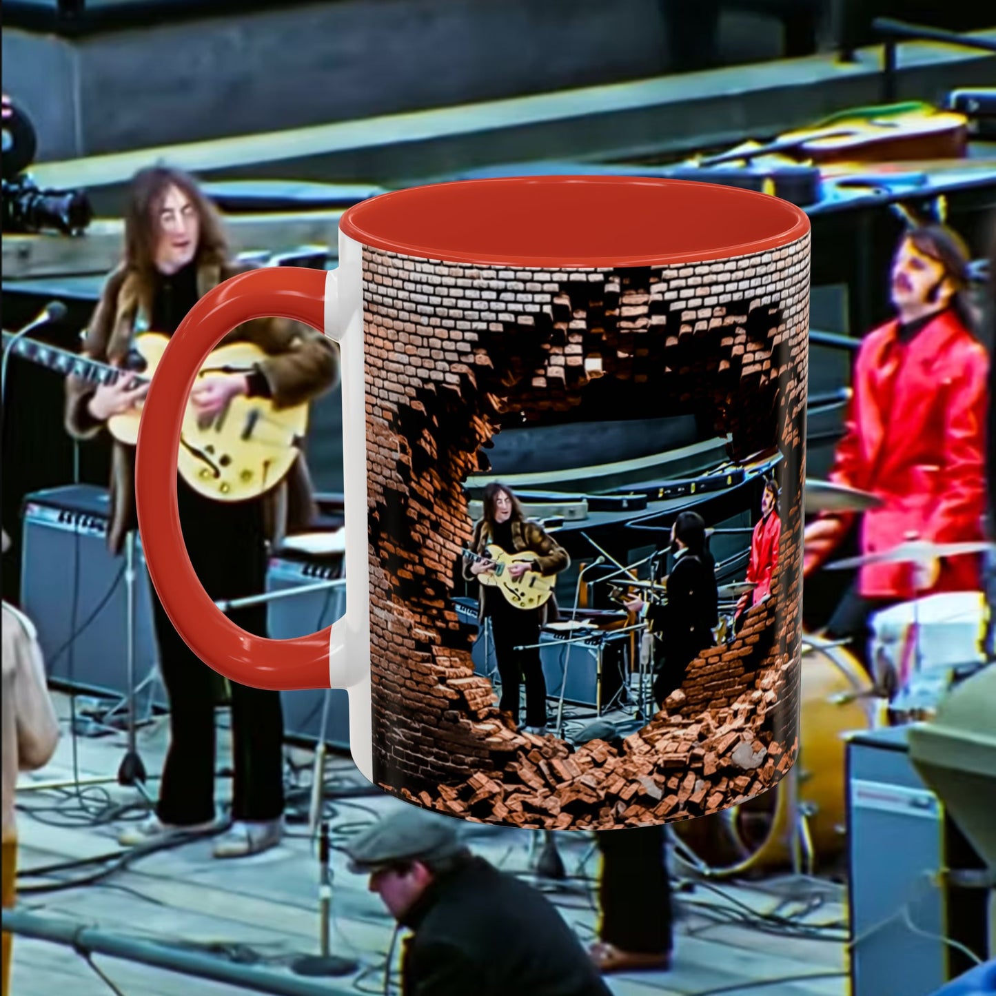 Musician Coffee Mug Beatles Rooftop