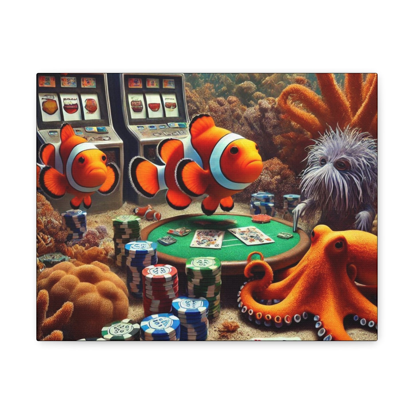Clownfish Casino Canvas Wraps