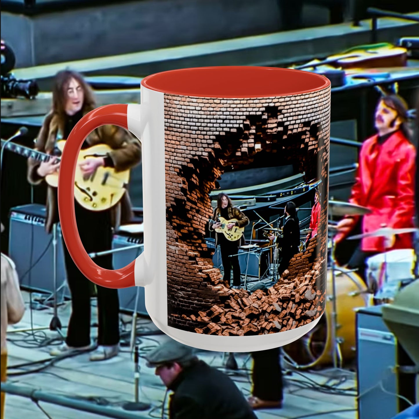 Musician Coffee Mug Beatles Rooftop