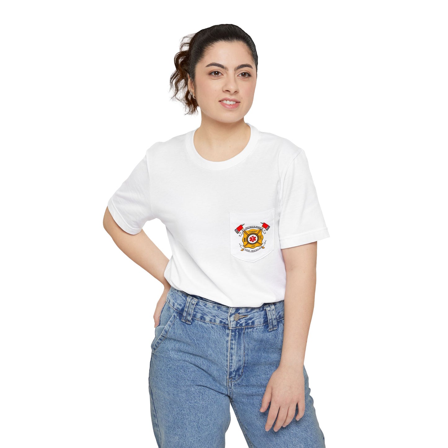 Albuquerque Fire Rescue [image on pocket only] Pocket T-shirt