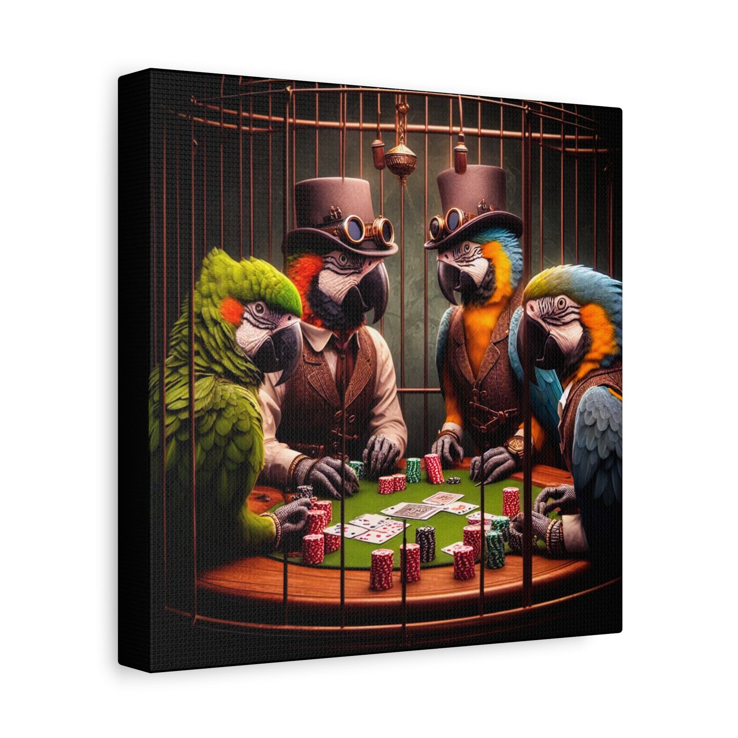 Parrots Playing Poker