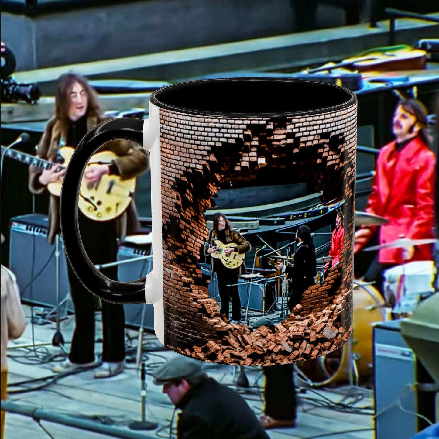 Musician Coffee Mug Beatles Rooftop