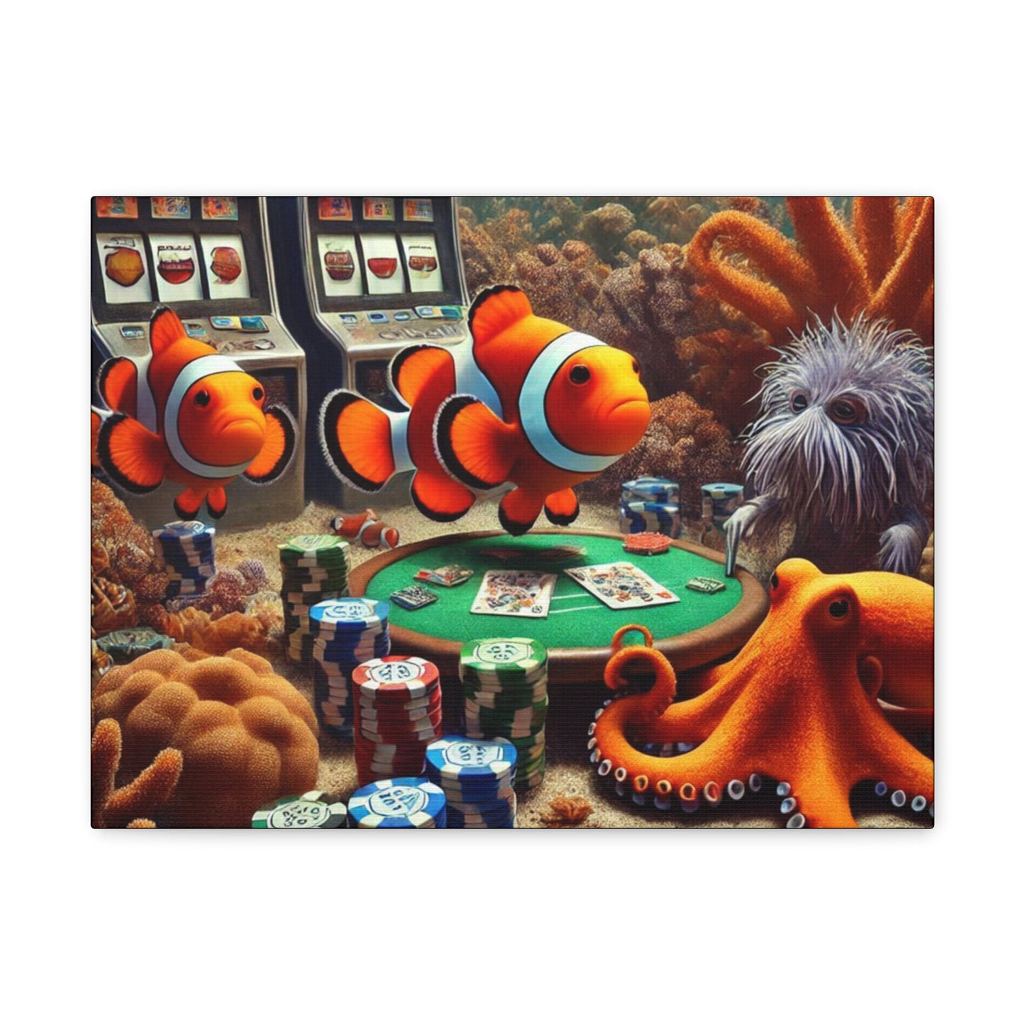 Clownfish Casino Canvas Wraps