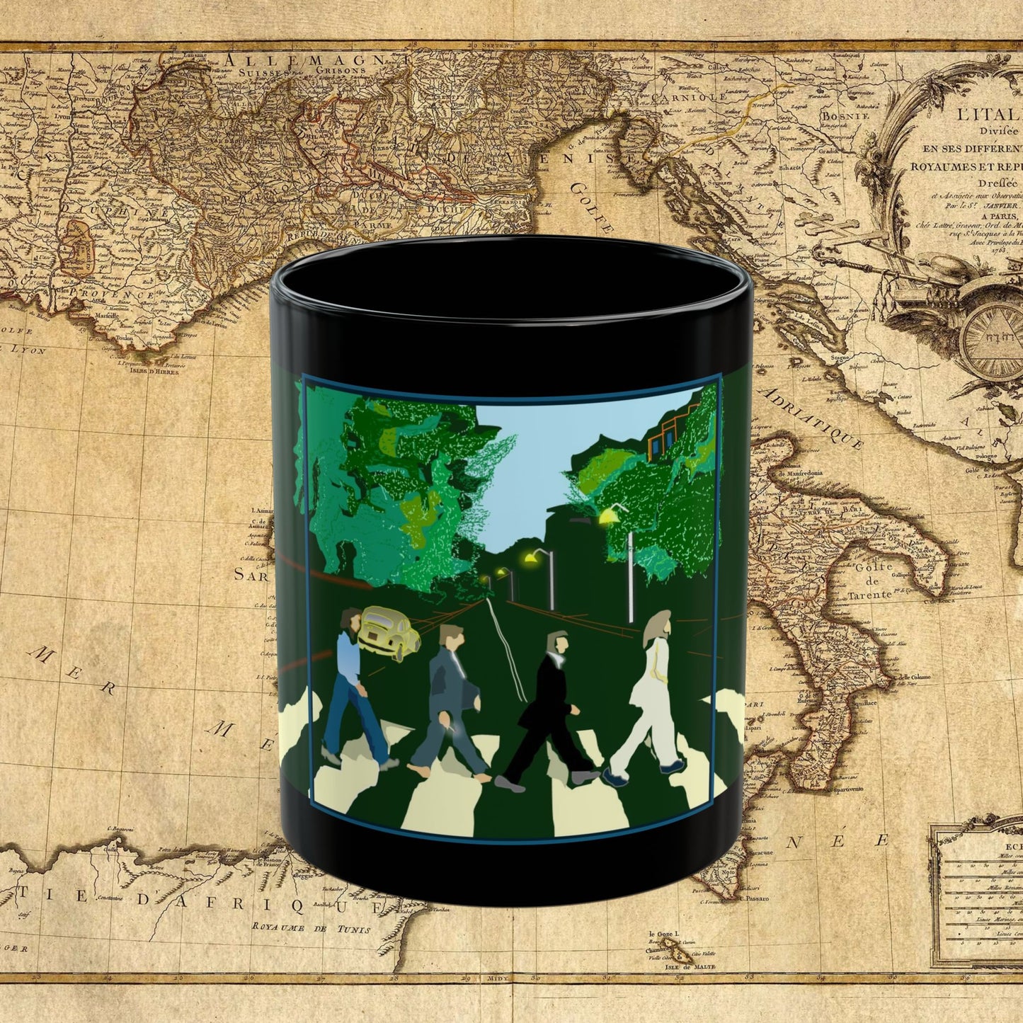 Musician Abbey Road Black Mug (11oz, 15oz)