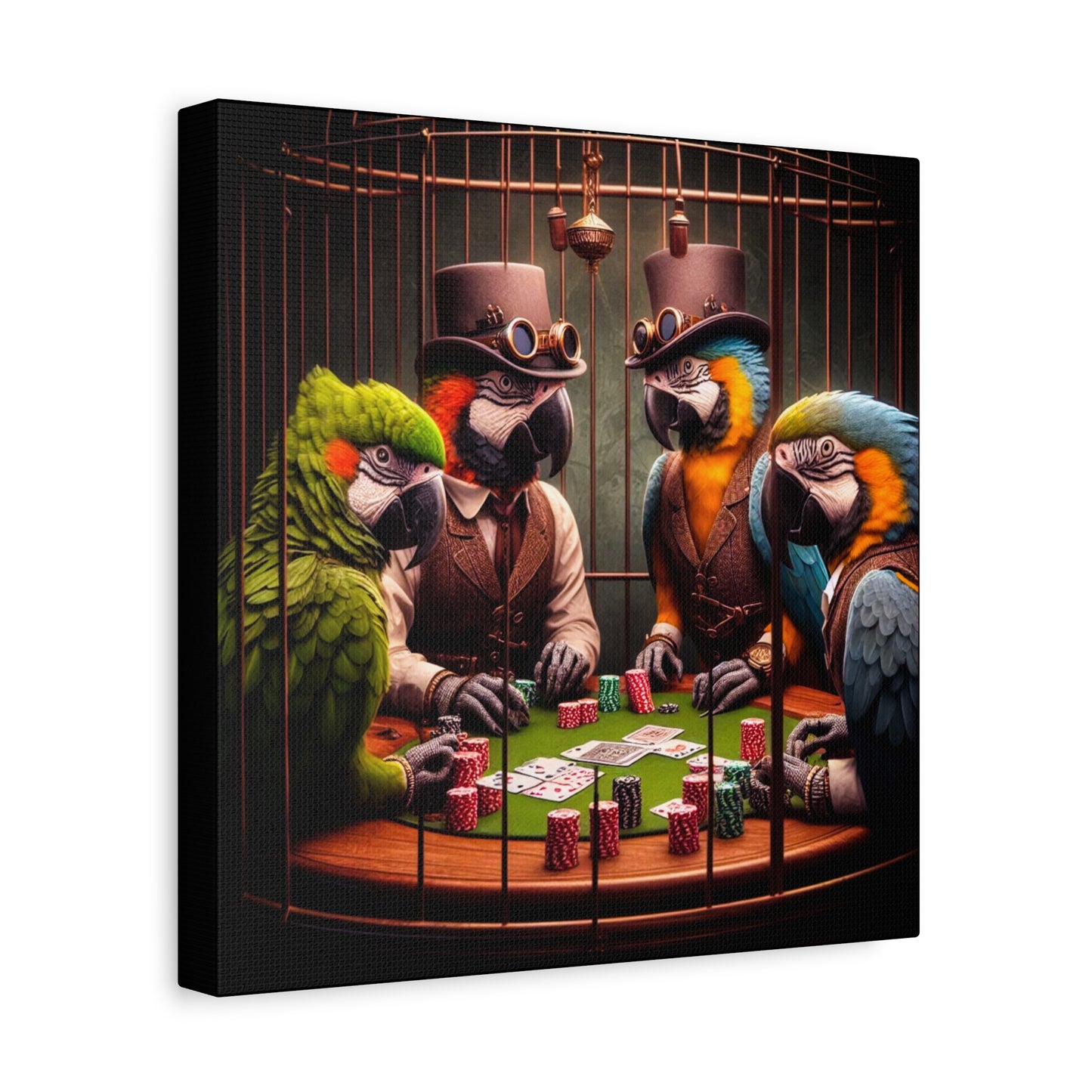Parrots Playing Poker