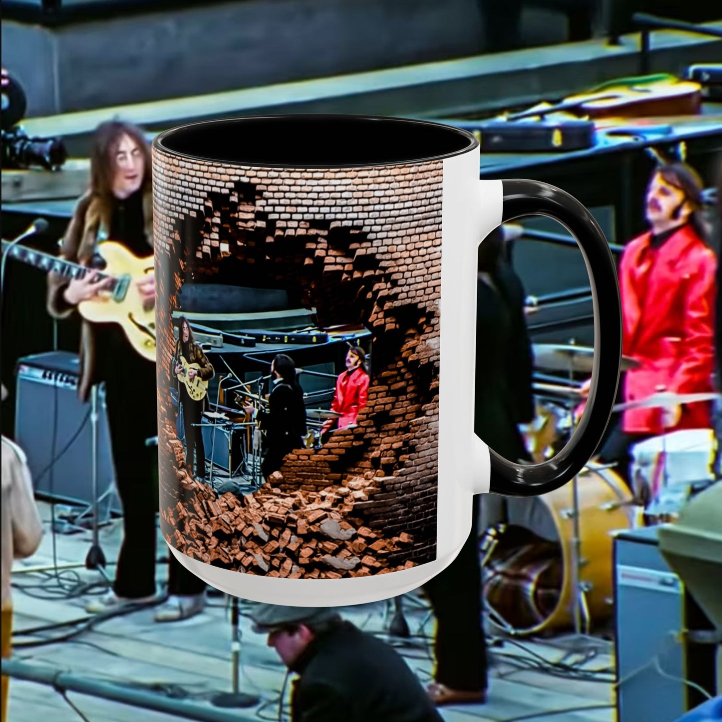 Musician Coffee Mug Beatles Rooftop