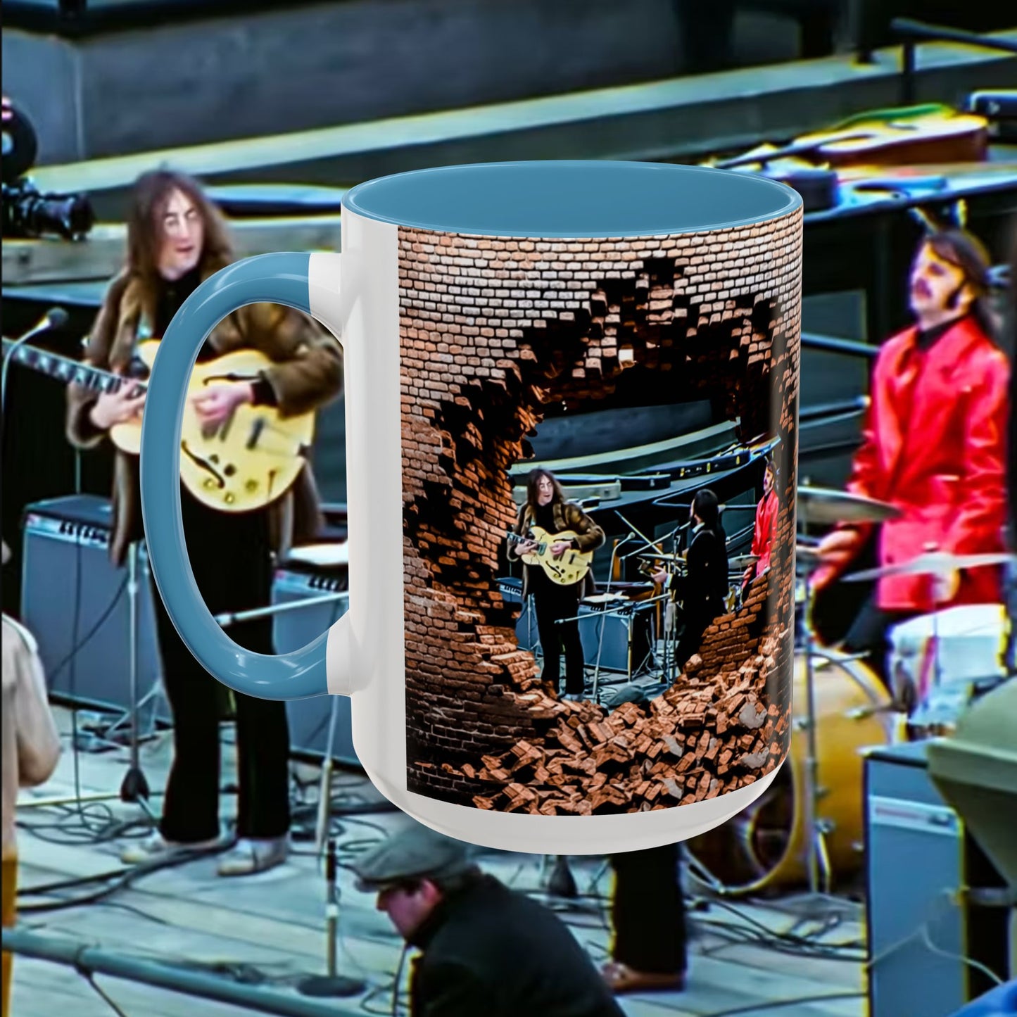 Musician Coffee Mug Beatles Rooftop