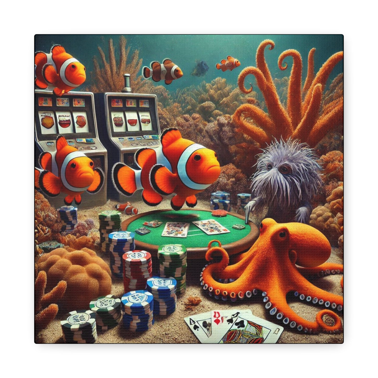 Clownfish Casino Canvas Wraps