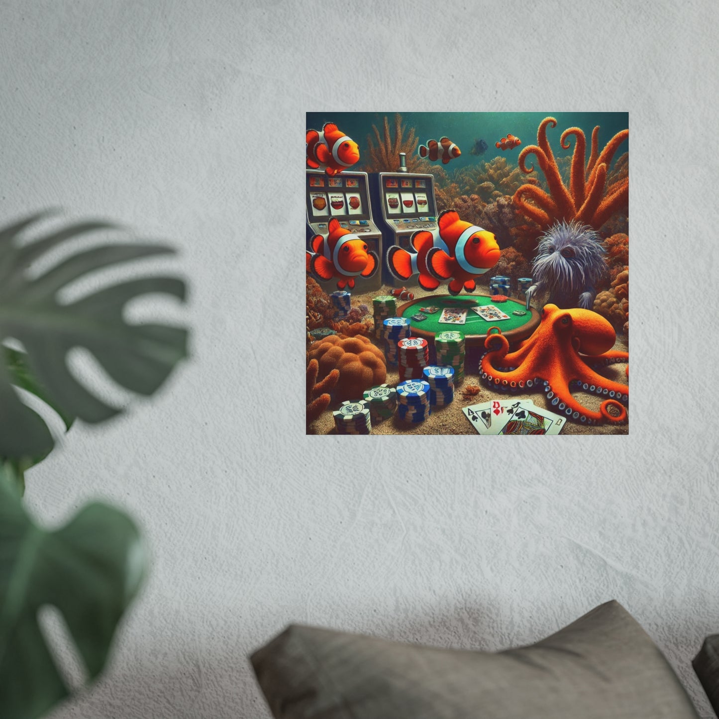 Clown Fish Underwater Casino Matte Posters