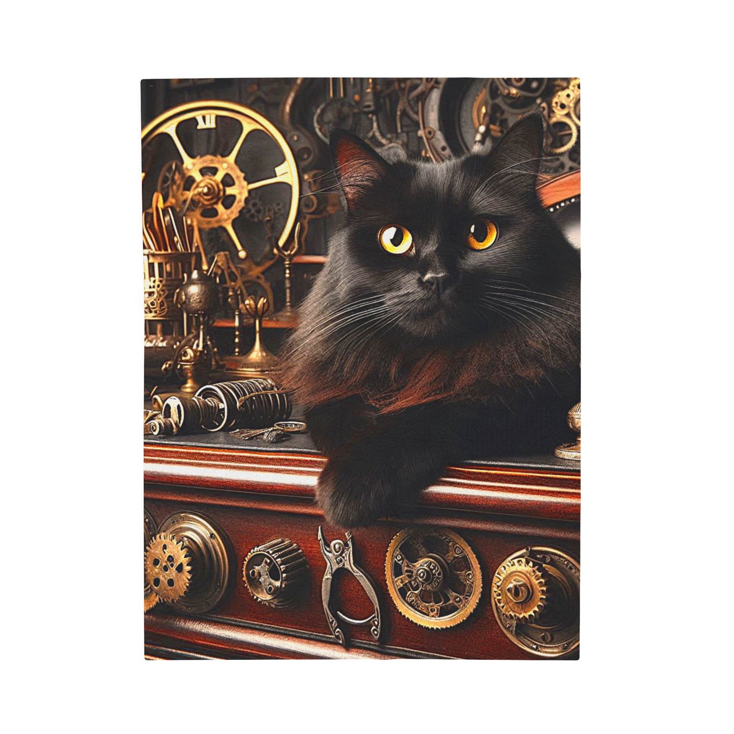 Black Cat Plush Blanket