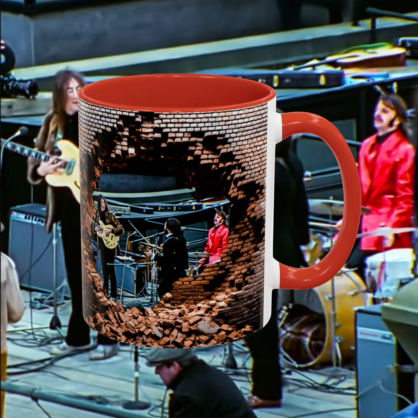 Musician Coffee Mug Beatles Rooftop