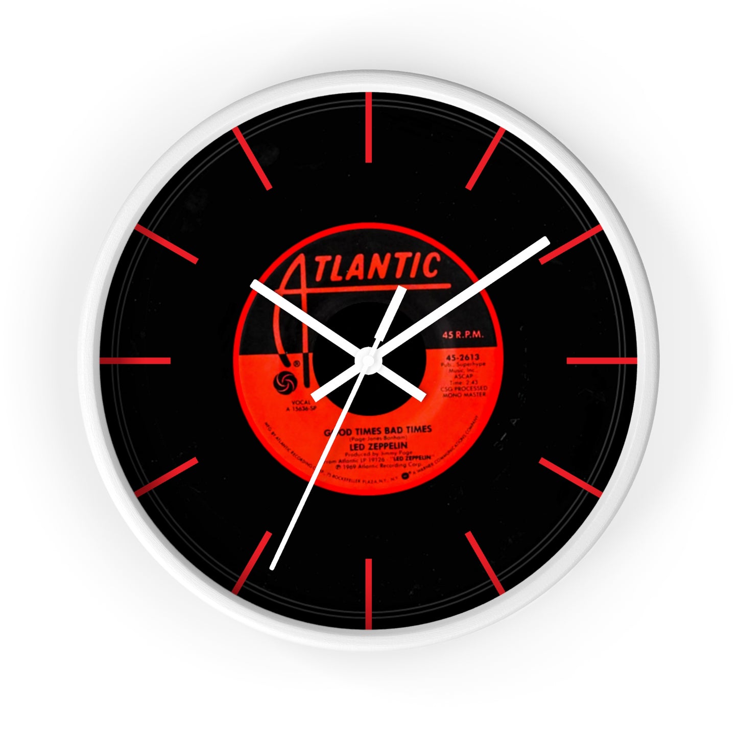 Musician Good Times Bad Times Wall Clock