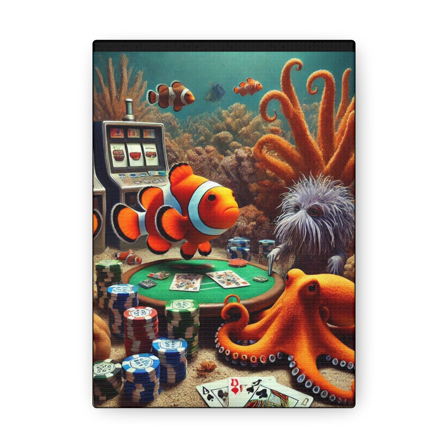 Clownfish Casino Canvas Wraps