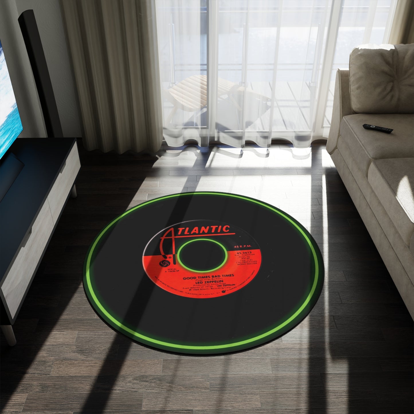 Musician Good Times Bad Times Round Rug
