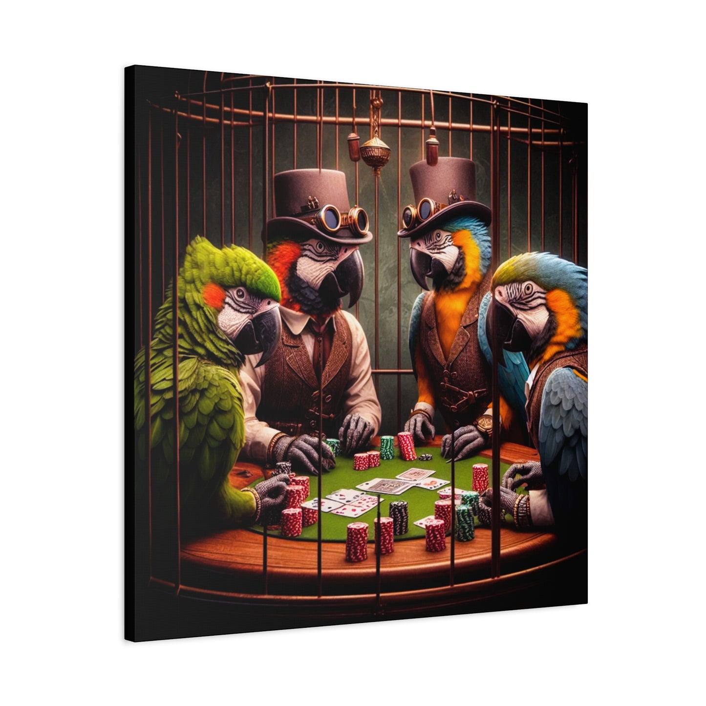 Parrots Playing Poker