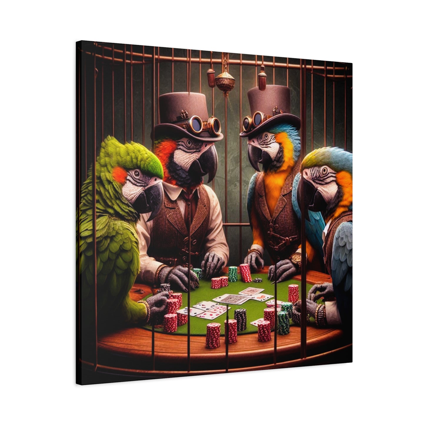 Parrots Playing Poker