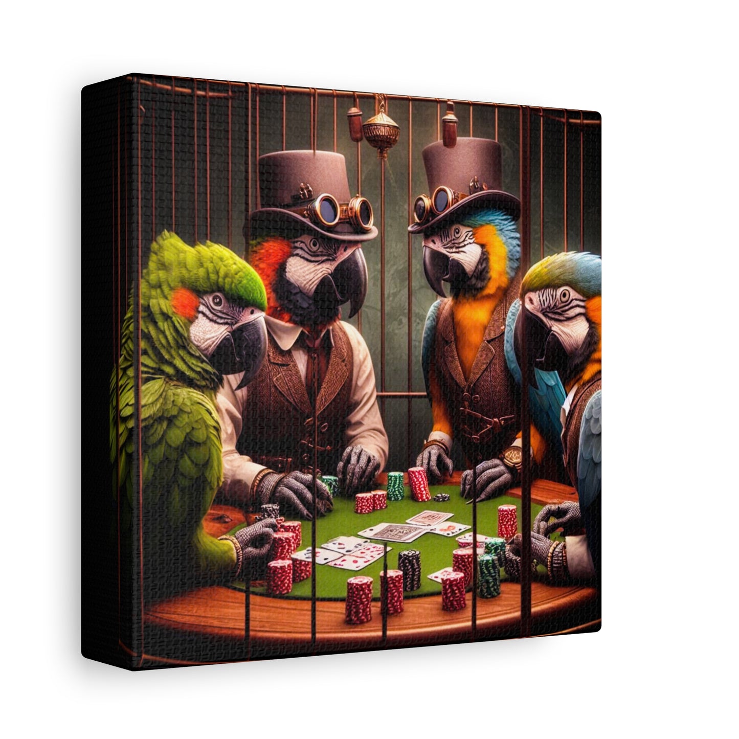 Parrots Playing Poker