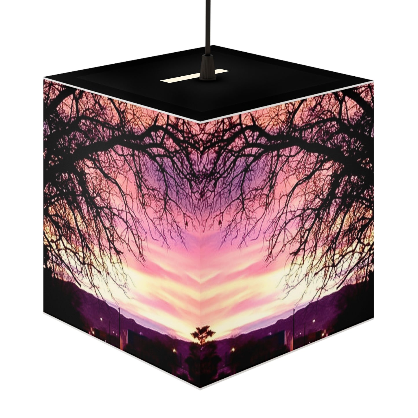 Lamp: Sunrise in Albuquerque Light Cube Lamp