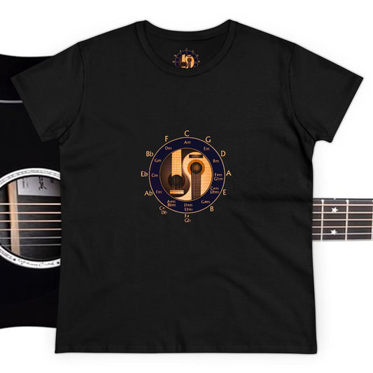 Musician Circle of Fifths contoured 100% cotton tee
