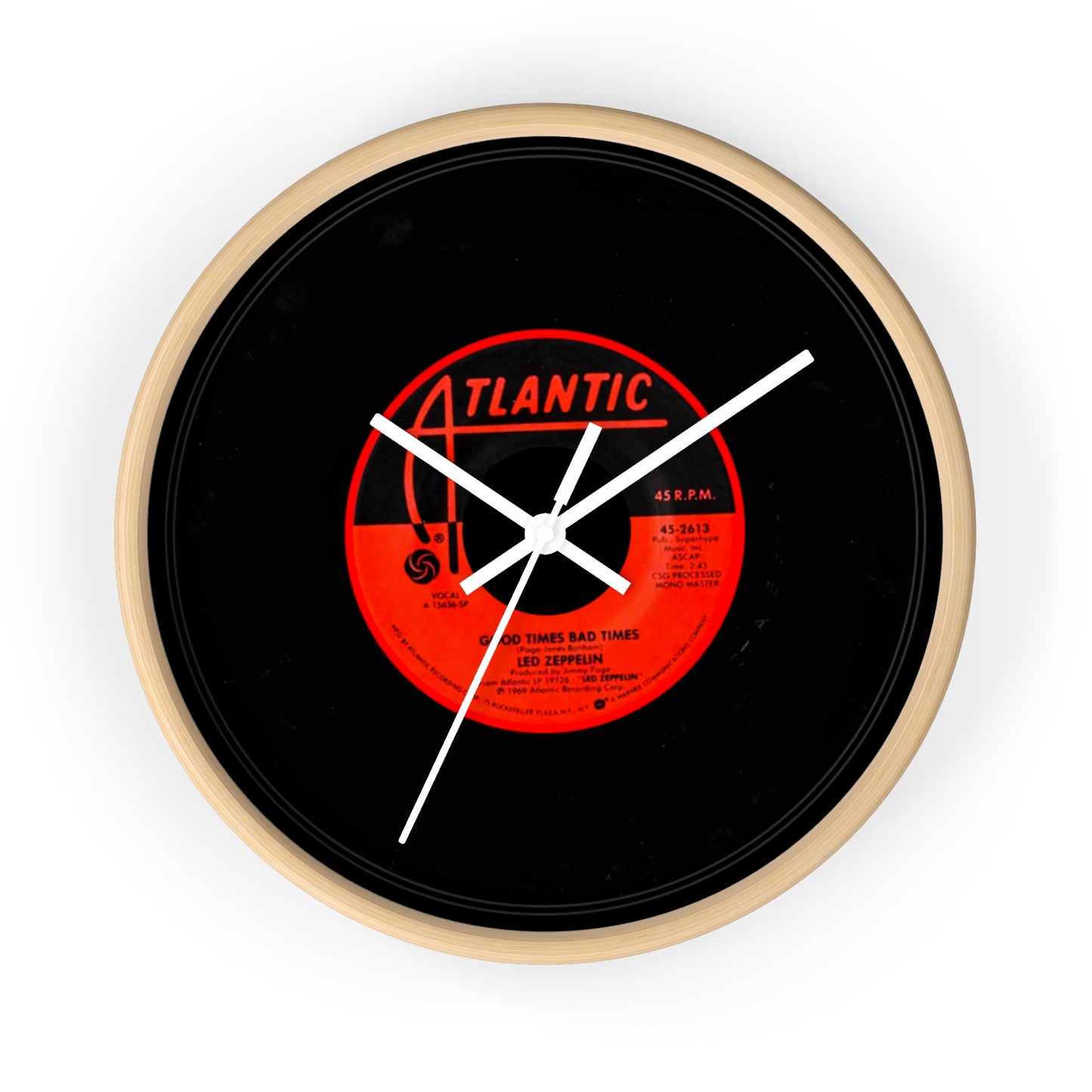 Musician Good Times Bad Times Wall Clock