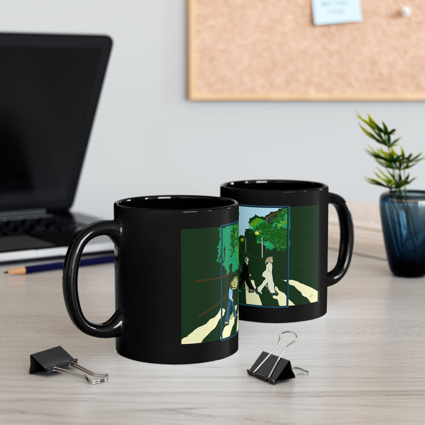 Musician Abbey Road Black Mug (11oz, 15oz)