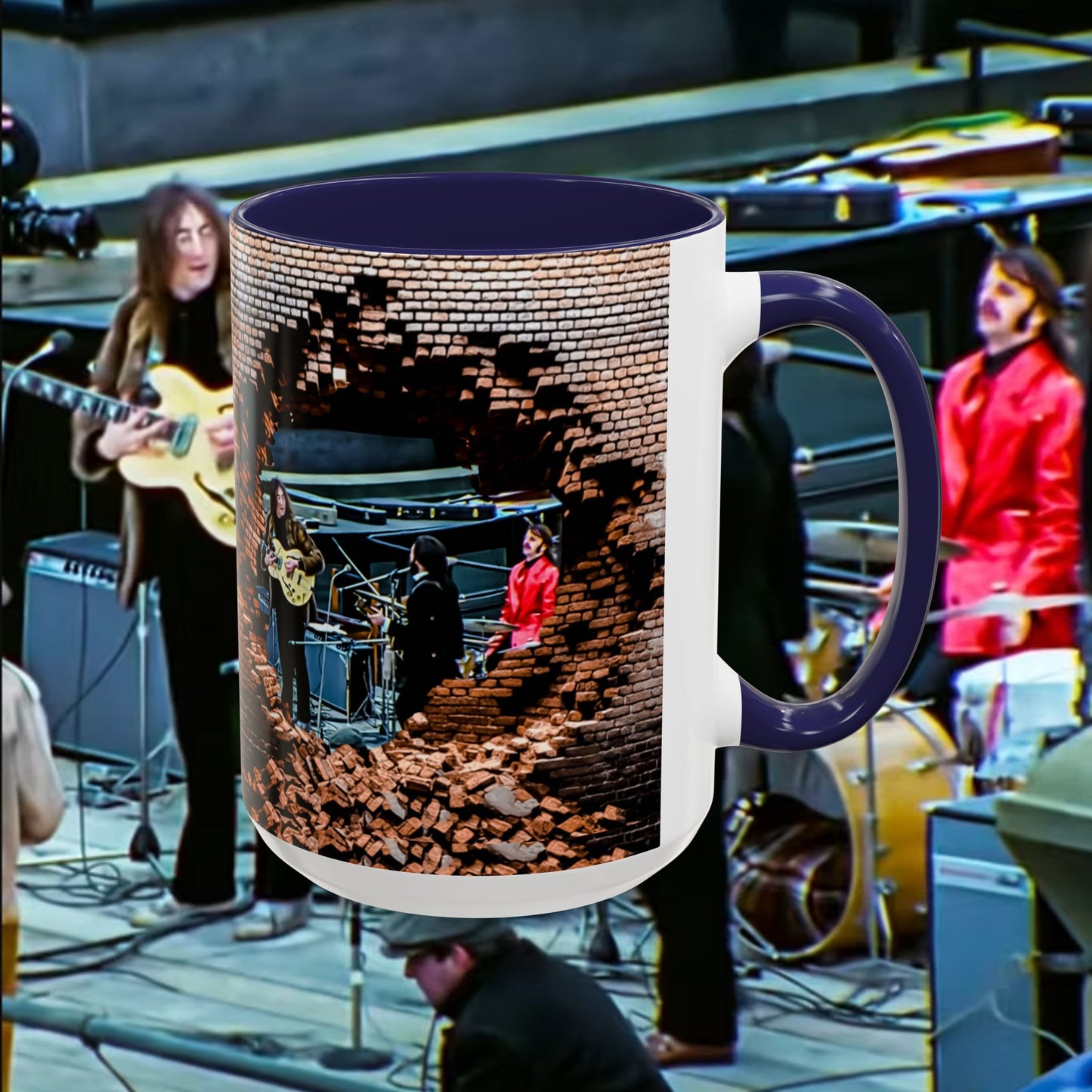 Musician Coffee Mug Beatles Rooftop