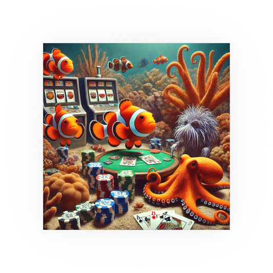 Clown Fish Underwater Casino Matte Posters