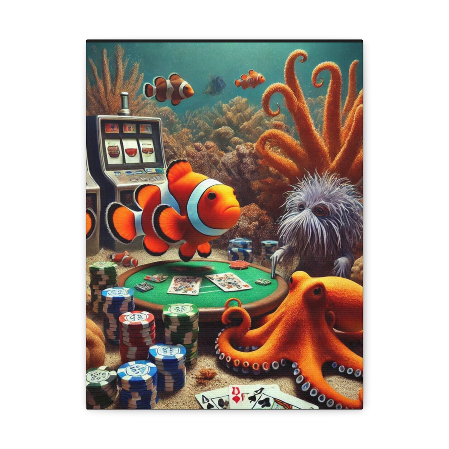Clownfish Casino Canvas Wraps