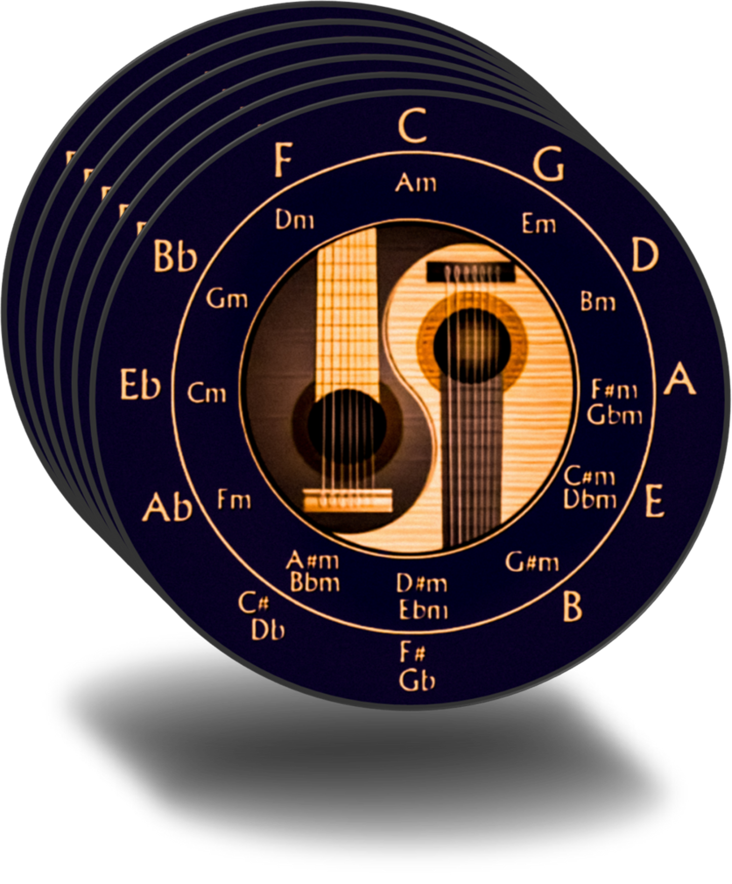 Musician Guitarist Round Rug - Circle of Fifths