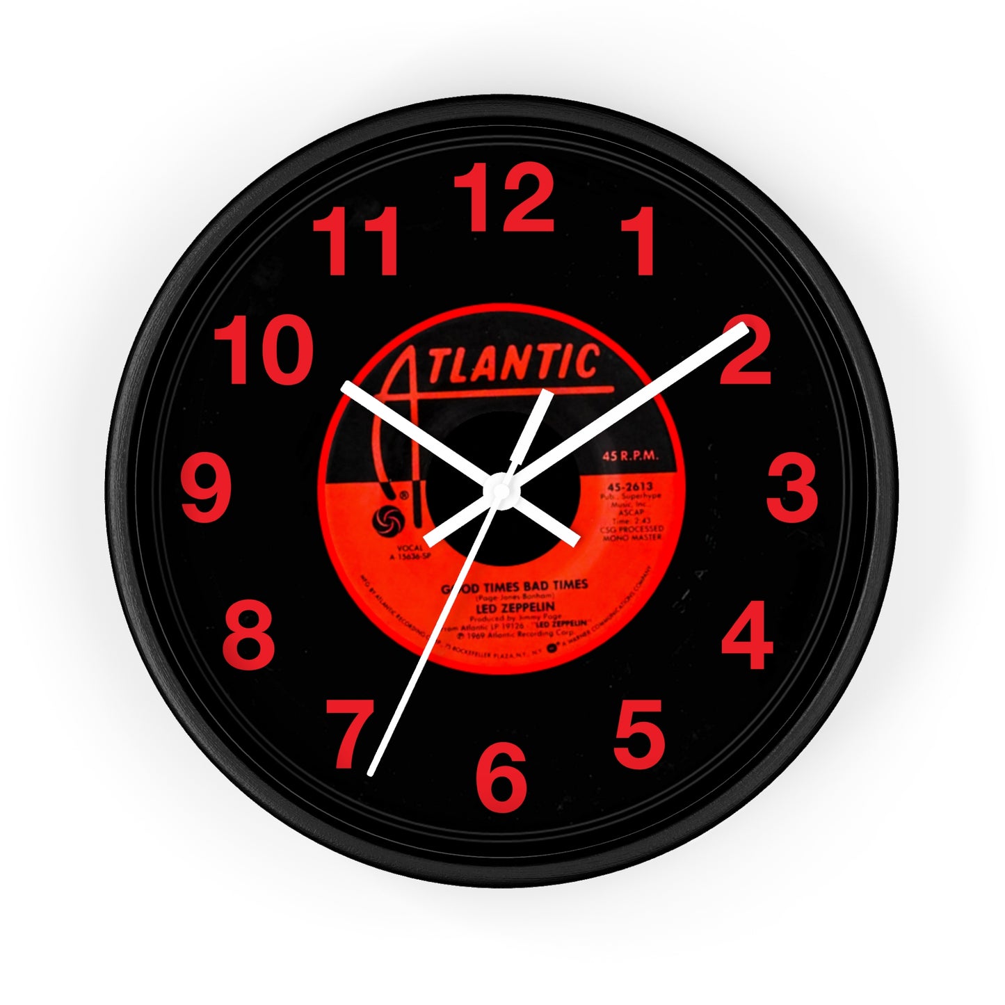 Musician Good Times Bad Times Wall Clock