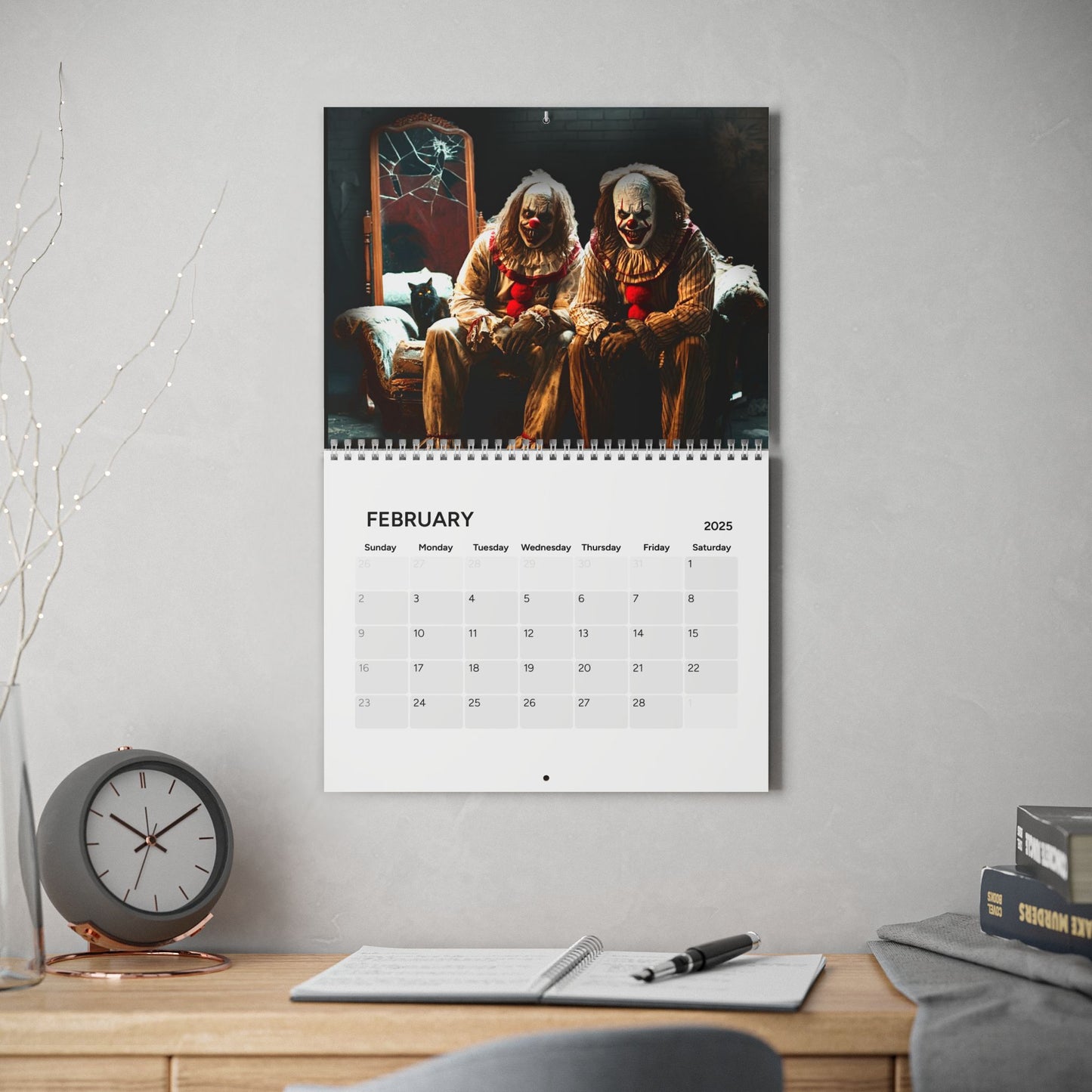 Calendars: 2025 Scary Clowns