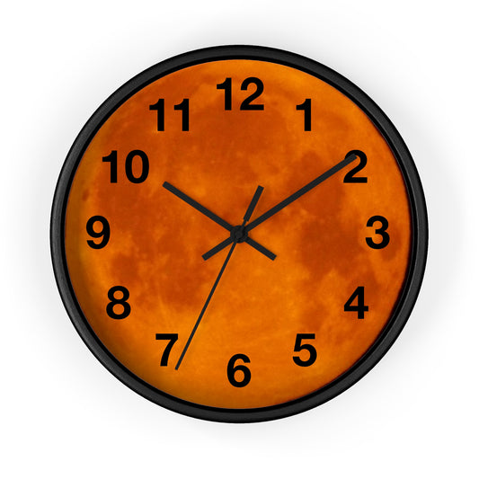 Clock: Full Blood Red Moon wall clock