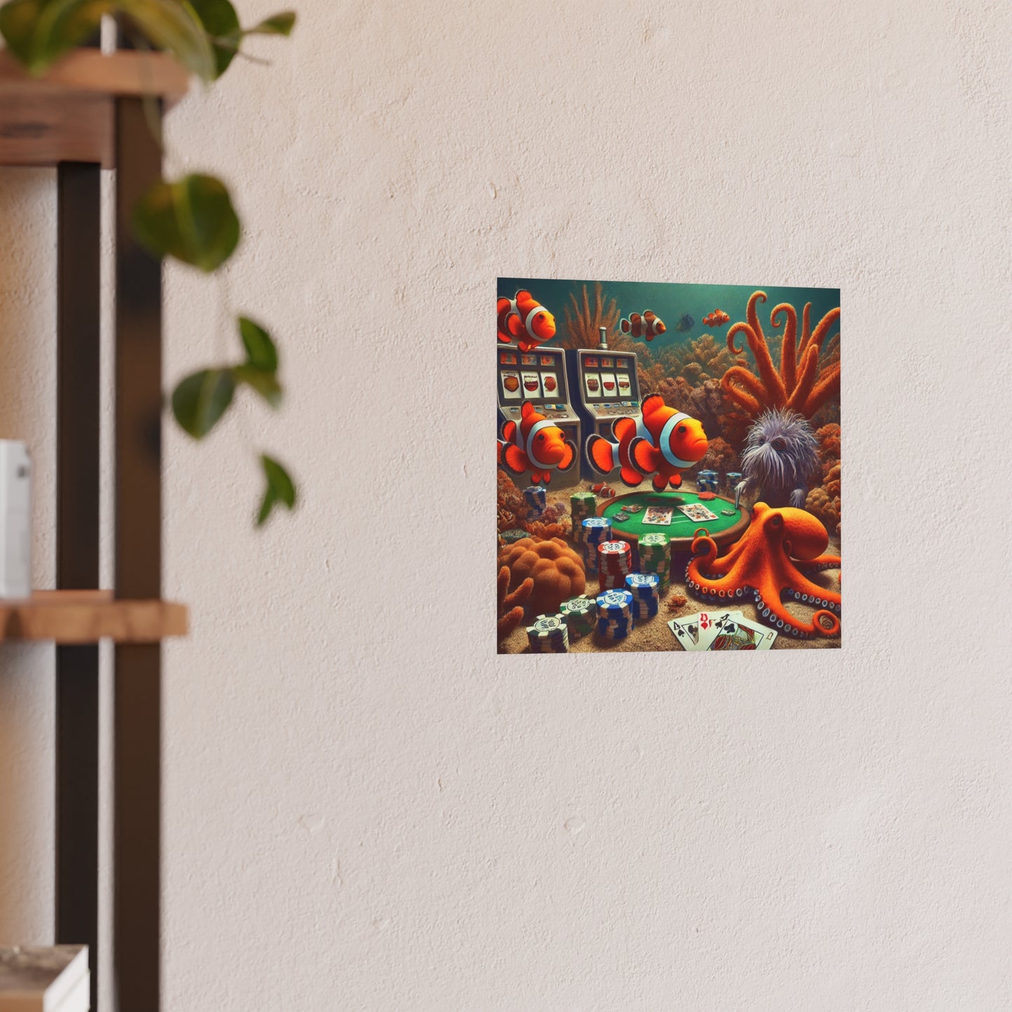 Clown Fish Underwater Casino Matte Posters