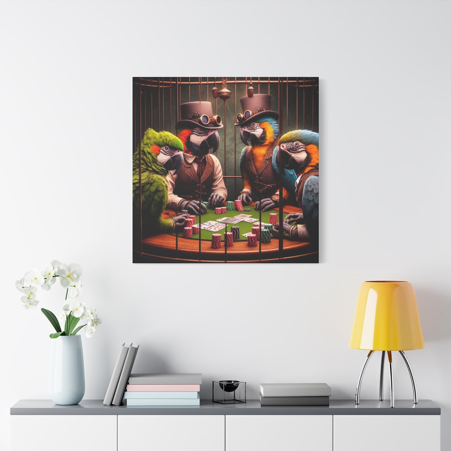Parrots Playing Poker