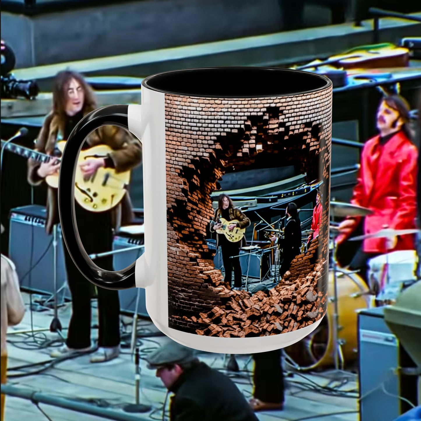 Musician Coffee Mug Beatles Rooftop